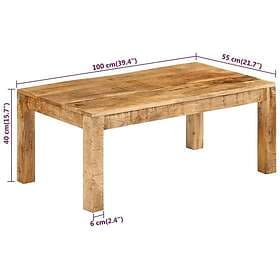 vidaXL Soffbord 100x55x40 cm massivt mangoträ 353767