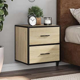 vidaXL Väggmonterat sängbord sonoma-ek 40x31x39,5 cm