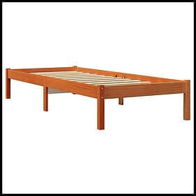 vidaXL Bed Frame without Mattress Wax Brown 90x200 cm Solid Wood Pine