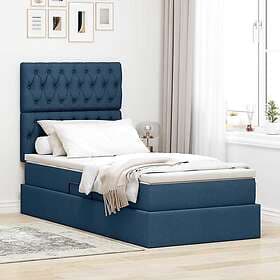 vidaXL Storage Bed with Mattress 100x200cm 3371828