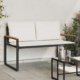 vidaXL Bench Rattan with Cushion 115x65x72cm 42026941