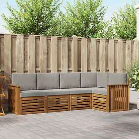 vidaXL Sectional Sofa Set with Cushion 5 pcs Brown