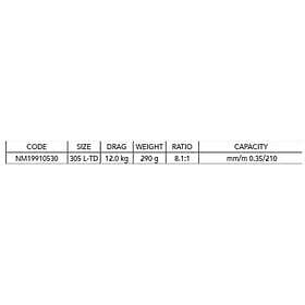 Nomura Tractor Baitcasting Reel Silver Ratio: 8.1:1