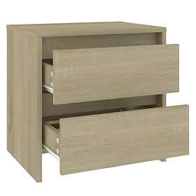 vidaXL Sängbord sonoma-ek 45x34.5x44.5 cm konstruerat trä 809851