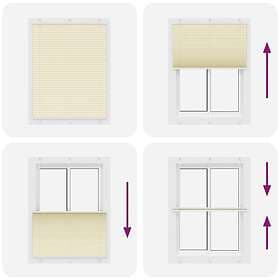 vidaXL Pleated Blind Cream 110x100 cm Fabric