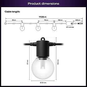 Philips Hue Festavia Globe Outdoor Light Strings 14m