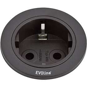EVOline ONE 1 X STIKKONTAKT SVART