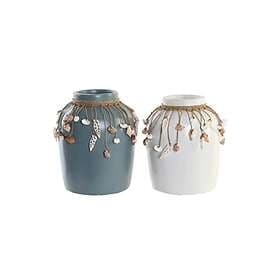 DKD Home Decor Vase Blå Vit Snäckor 20 x 26 cm (2 antal)