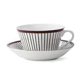 Gustavsbergs Porslinsfabrik Ribb Tea Cup with Saucer