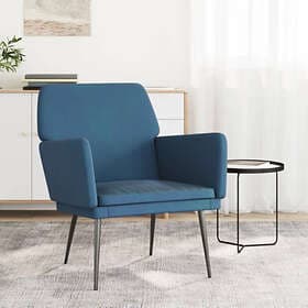 vidaXL Fåtölj blå 62x79x79 cm sammet