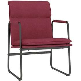vidaXL Loungestol vinröd 55x64x80 cm tyg
