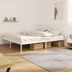 vidaXL Bed Frame med huvudgavel metall vit 183x213 cm