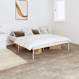 vidaXL Bed Frame vit 208x158x31 cm stål