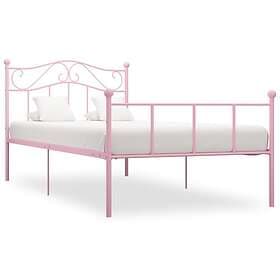vidaXL Bed Frame rosa metall 90x200 cm