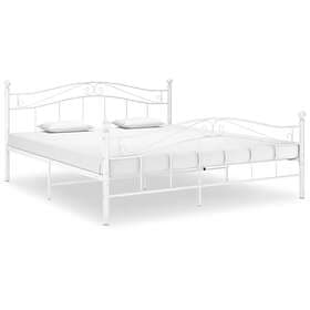 vidaXL Bed Frame vit metall 200x200 cm