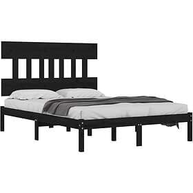 vidaXL Bed Frame 200x200 cm solid wood black