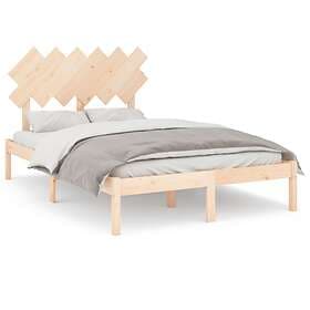 vidaXL Bed Frame 135x190 cm liten dubbelsäng massivt trä
