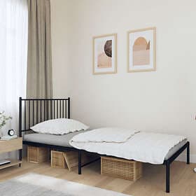 vidaXL Bed Frame med huvudgavel metall svart 107x203 cm