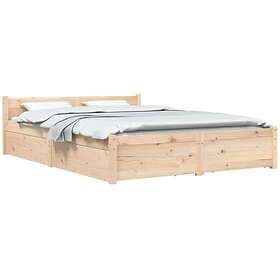 vidaXL Bed Frame med lådor honungsbrun 140x200 cm