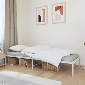 vidaXL Bed Frame metall vit 80x200 cm