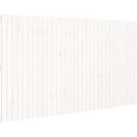 vidaXL Väggmonterad huvudgavel vit 204x3x110 cm massiv furu