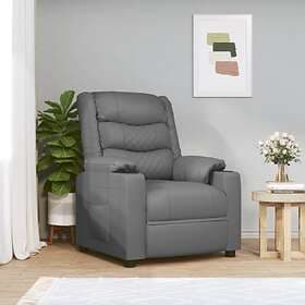 vidaXL grå reclinerfåtölj konstläder
