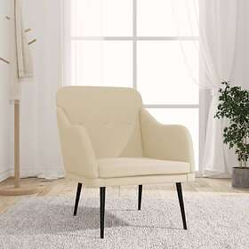 vidaXL Fåtölj gräddfärgad 63x76x80 cm tyg