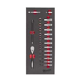 Milwaukee 4932479824 Ratchet & Socket Set 1/4" 28pcs
