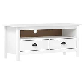 vidaXL TV Cabinet Hill White 110x40x47 cm Solid Pine Wood 288924