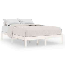 Bed Frame vit massivt trä 180x200 cm
