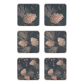 Åry Home Pine Cone coasters 6-pack Thunder
