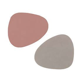 Lind DNA Nupo coasters vändbar curve 1 st rosa-ljusgrå