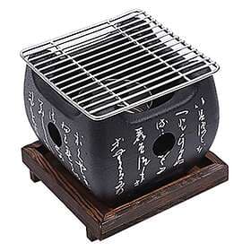 Solid Amusingtao Mini Charcoal BBQ Grill,Portable Table Top Japanese Grill Food 