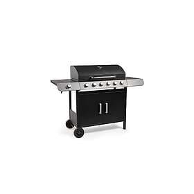 VonHaus Von Haus Gas BBQ, 6+1 Burner Barbecue with Warming Rack, Side Burner, Te