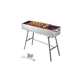 VEVOR Charcoal BBQ Grill 328 Inch Outdoor Barbecue Stainless Steel Kebab Folding