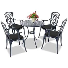 Centurion Supports OSHOWA Garden & Patio Table 4 Large Chairs Cast Aluminium Bis