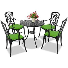 Centurion Supports OSHOWA Garden & Patio Table 4 Large Chairs with Armrests Cast