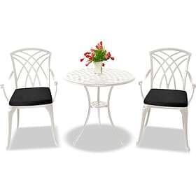 Centurion Supports OSHOWA Garden & Patio Table 2 Large Chairs Cast Aluminium Bis