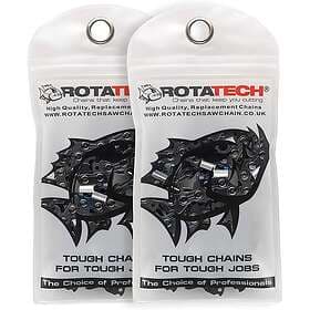 Rotatech x2 (Two) GENUINE saw for Stihl 14"/35cm Cutting Bar. 50 Drive Links