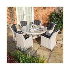 Rowlinson Prestbury 6 Seater Dining Set Natural Stone