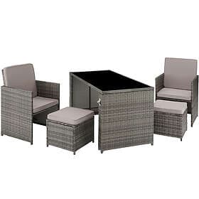 Palermo Rattan Seating Set grey Grey