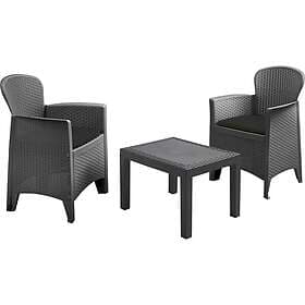 Idooka (3 PC Small Table) idooka 3pc Black Outdoor Garden Patio Set