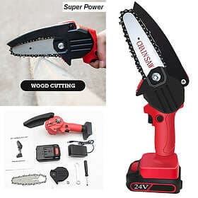Unbranded Electric Cordless Chain Saw Wood Mini Cutter 550W One-Hand