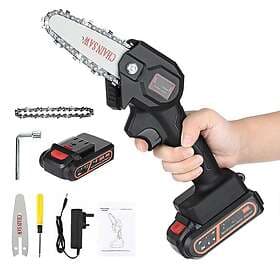 YETP STAR Mini Cordless Electric Chainsaw One-Hand Saw Wood Cutter Tool Battery