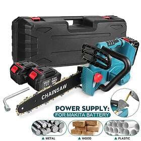 Unbranded 12 INCH 588VF Electric Chainsaw Cordless 2 Battery HighPowerful Motor 