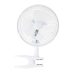 Signature S40007 6” 2 Speed Clip Fan with Adjustable Tilt, White
