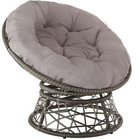 TecTake Gargano Rattan Chair grey