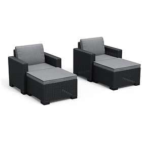 Keter 2 Seat California Balcony Deluxe Graphite