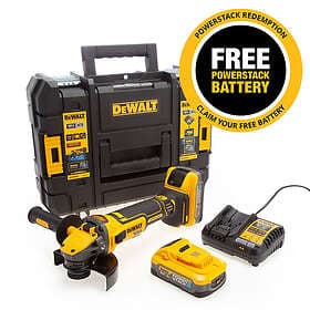 Dewalt DCG409H2T-GB 18v Angle Grinder Inc 2x 5.0Ah Powerstack Batts