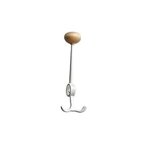 Essem Design Oskar hook white, birch knob